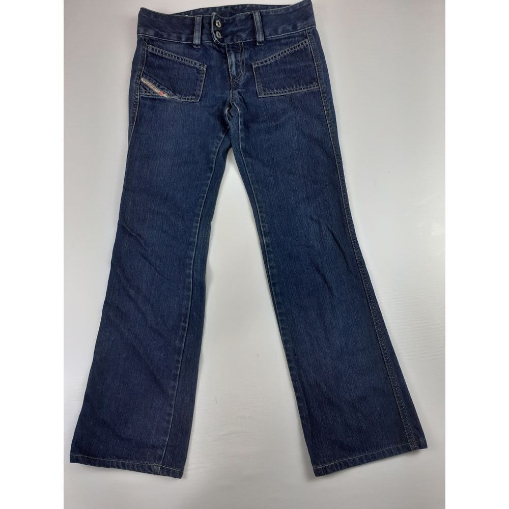 DIESEL WOMENS UTILITY POCKET BOOT CUT JEANS SZ 0